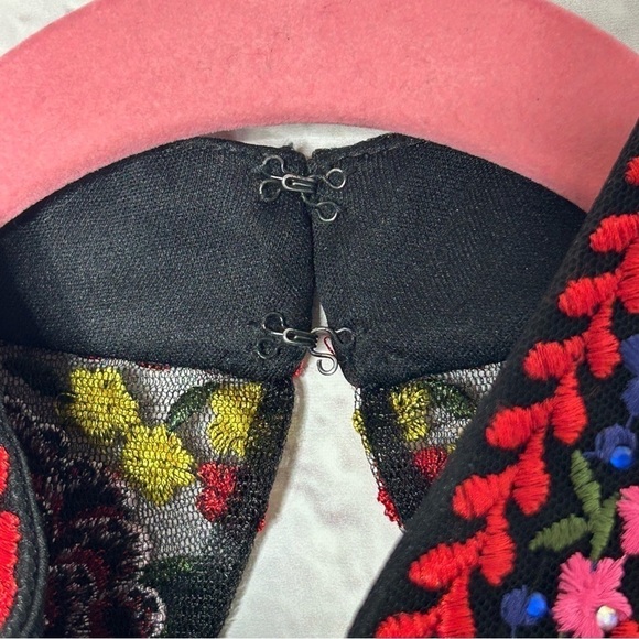 Dave & Johnny Top And Skirt Set. Floral Embroidered Top and Maxi Length Skirt - Picture 8 of 16